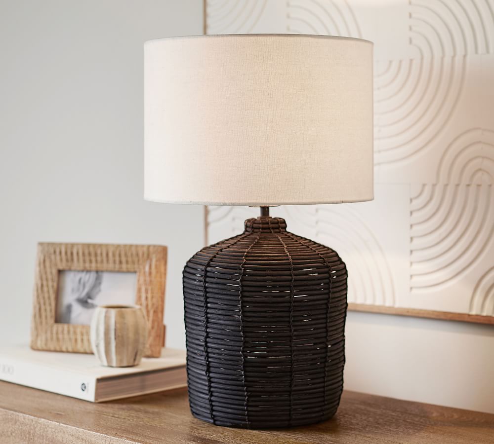 Cambria Rattan Table Lamp | Pottery Barn (US)