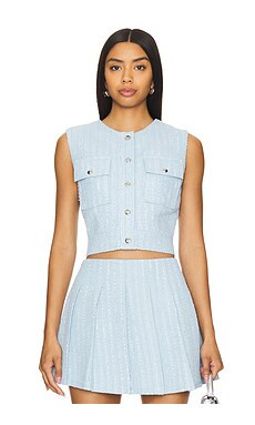 Line & Dot Emmeline Top in Sky Blue from Revolve.com | Revolve Clothing (Global)