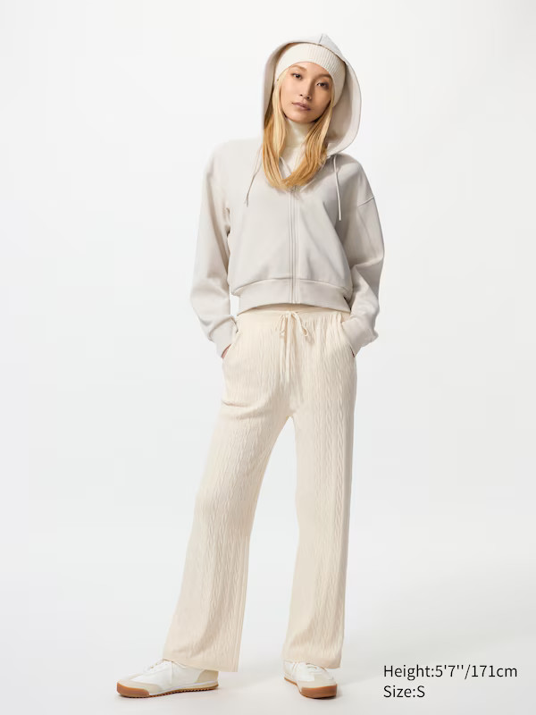 Washable Knit Cable Pants | UNIQLO (US)
