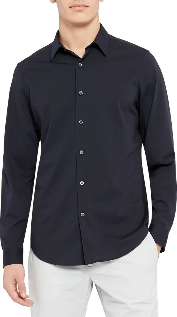 Sylvain ND Structure Knit Button-Up Shirt | Nordstrom