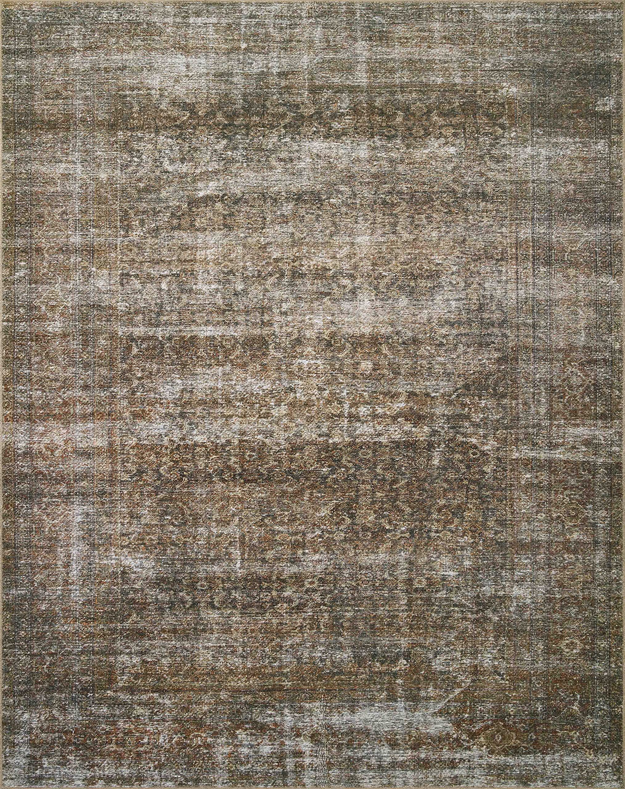 Loloi Amber Lewis x Loloi Billie Collection BIL-06 Tobacco / Rust 7'-6" x 9'-6", 0.19" Thick Area Rug | Amazon (US)