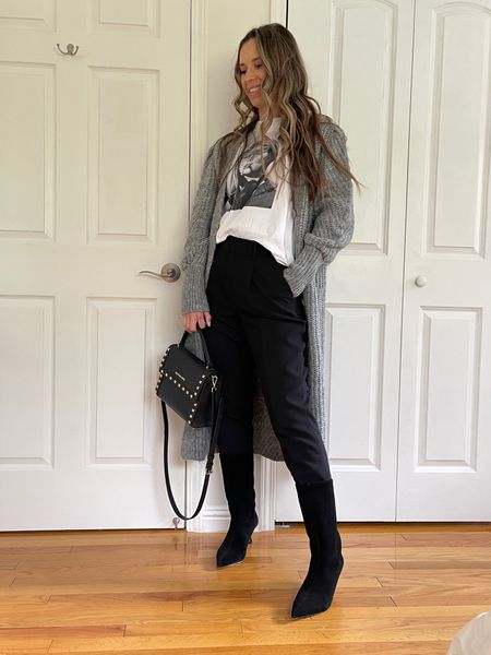 Gray lo g cardigan runs naturally oversized. It is warm and I love long length. 




#LTKFind #LTKunder100 #LTKunder50