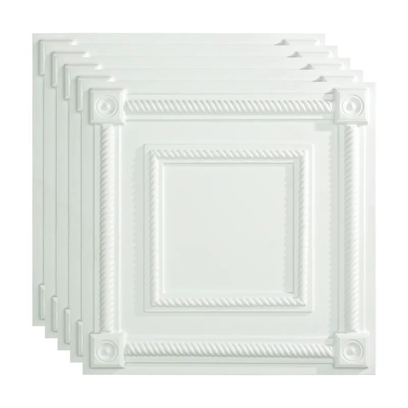 24'' L x 24'' W Textured PVC Drop-In Ceiling Tile (Set of 5) | Wayfair North America