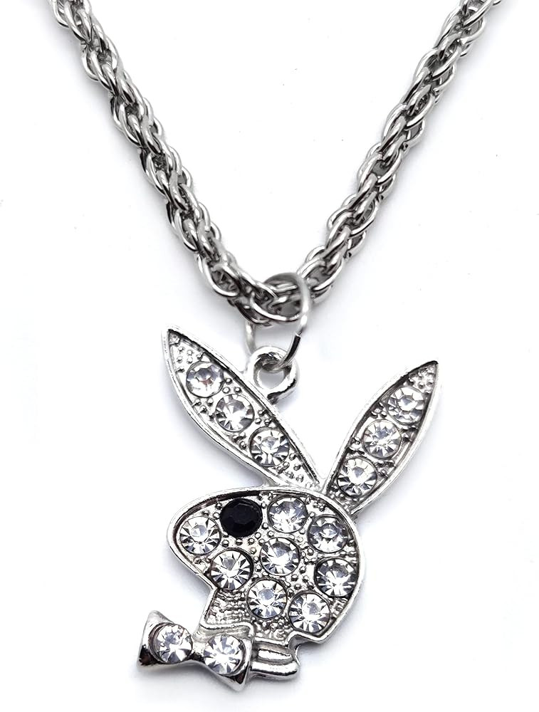 MGQGJY Playboy Bunny Necklace Play Boy Rabbit Charm Pendant Necklace For Women men Surgical Steel... | Amazon (CA)