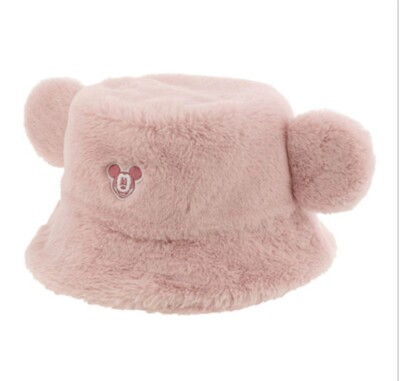 Japan Tokyo Disney Resort Ears Mickey limited Fluffy Winter Pink Cap Hat | eBay US