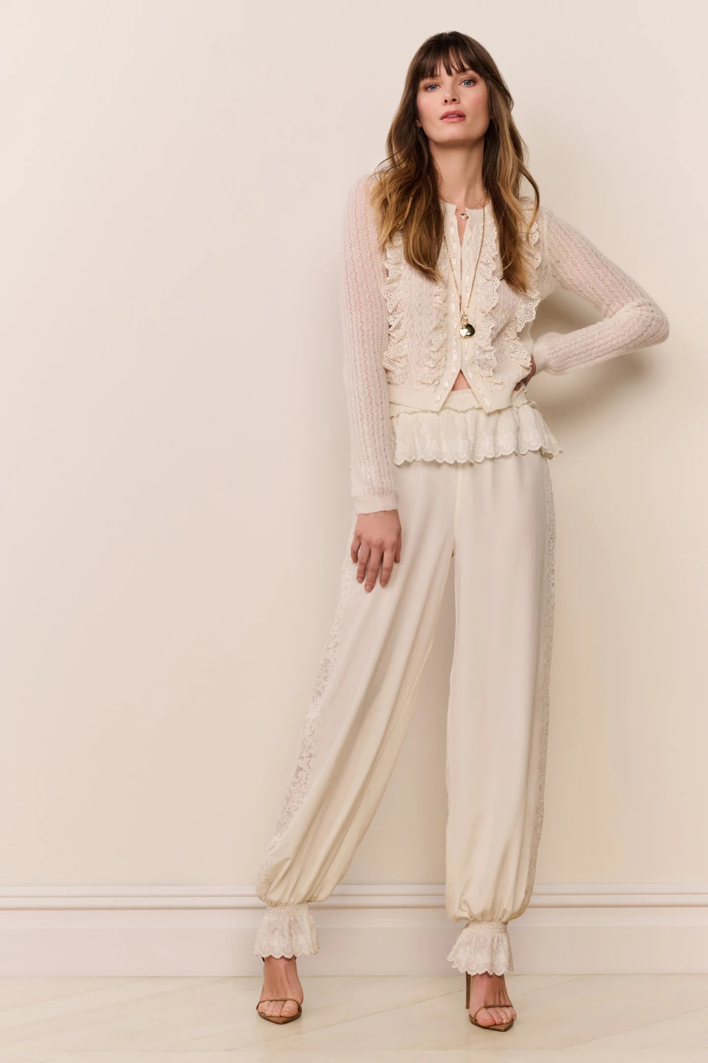 Clyra Silk Lace-Trimmed Balloon Pant | LoveShackFancy