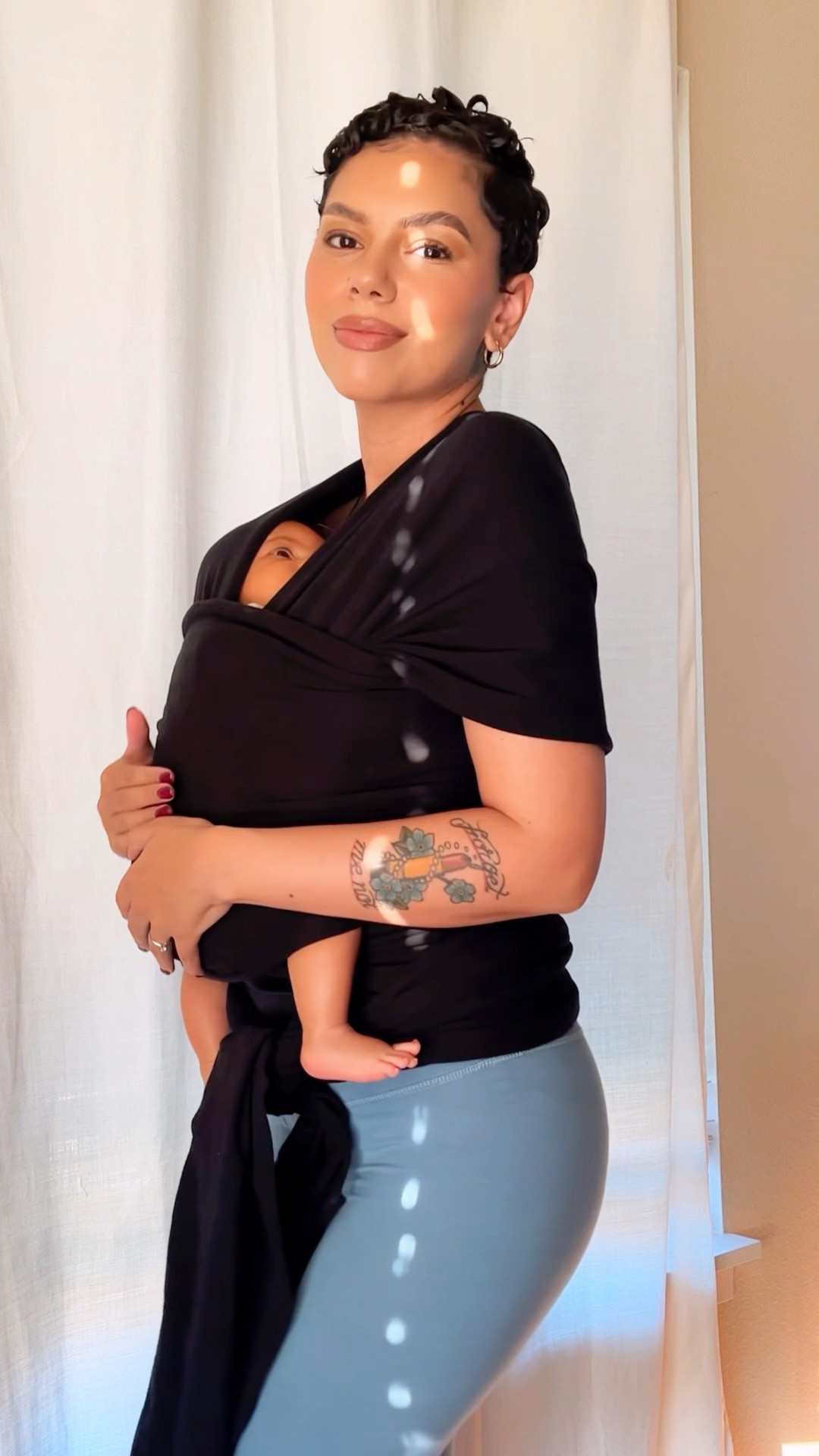 I had the boba baby wrap for both of my boys! So secure & instantly comforting for both of us! Sam loves napping in his. It was the only way I got things done for the first few months! 

Baby carrier, postpartum, baby wrap