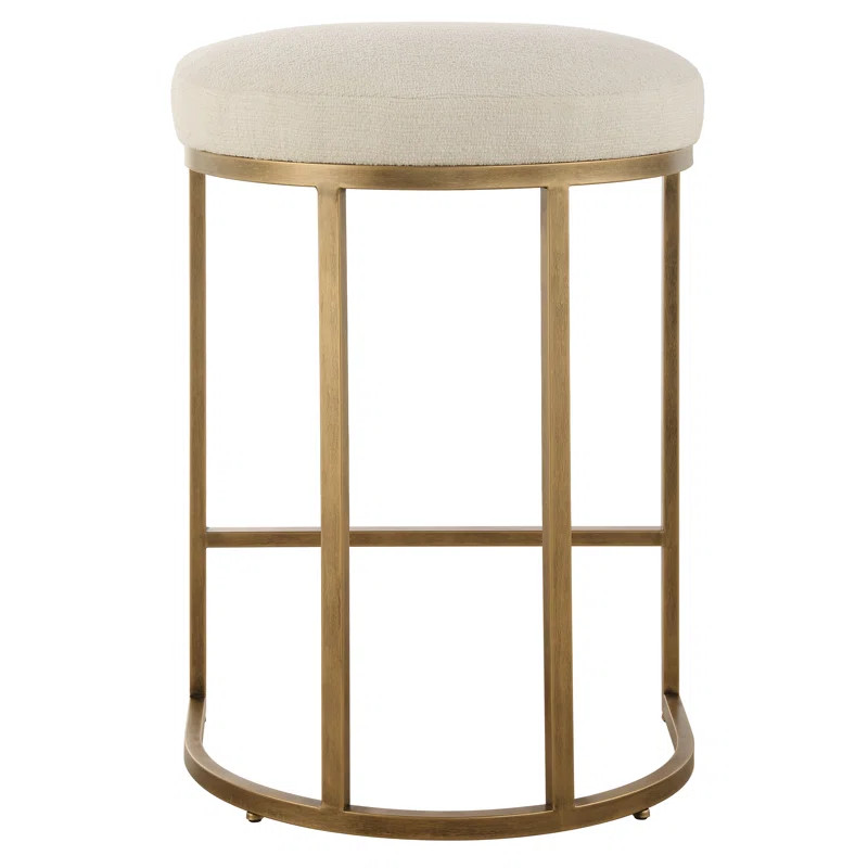 Novi Upholstered Counter Stool with Metal Frame | Wayfair North America