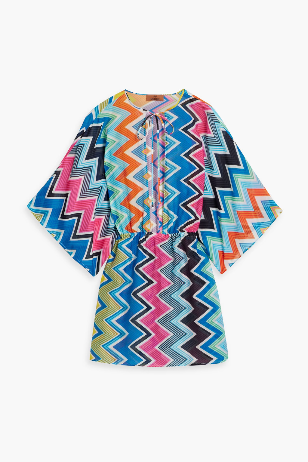 Printed cotton and silk-blend voile coverup | The Outnet (US and CA)