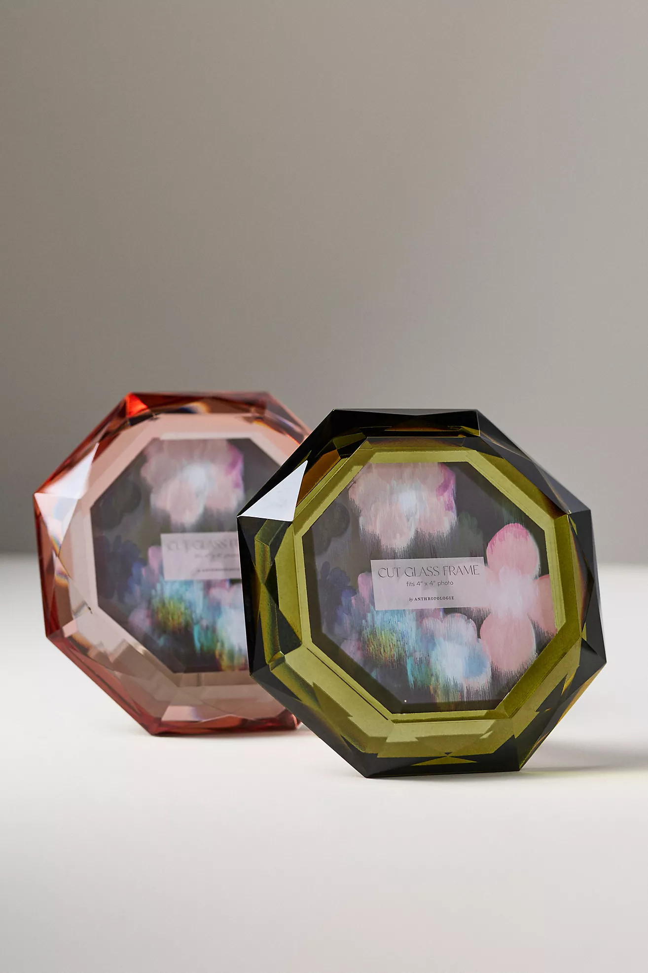 Jewel-Toned Cut Glass Frame | Anthropologie (US)