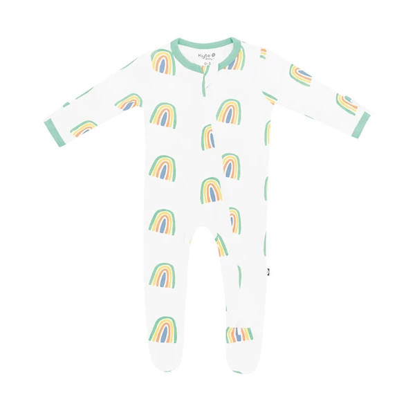 Kyte Baby Zippered Footie Pajamas Baby 0/3 mo. Rainbow Wasabi | Scheels