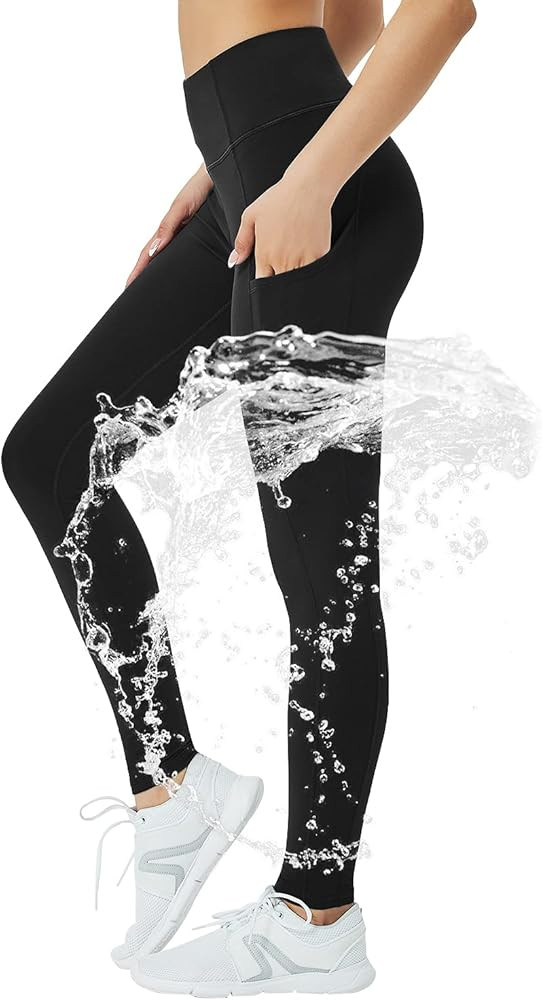 STRETCHUP Women's Fleece Lined Leggings with Pocket Waterproof High Waisted Thermal Winter Yoga Pant | Amazon (US)