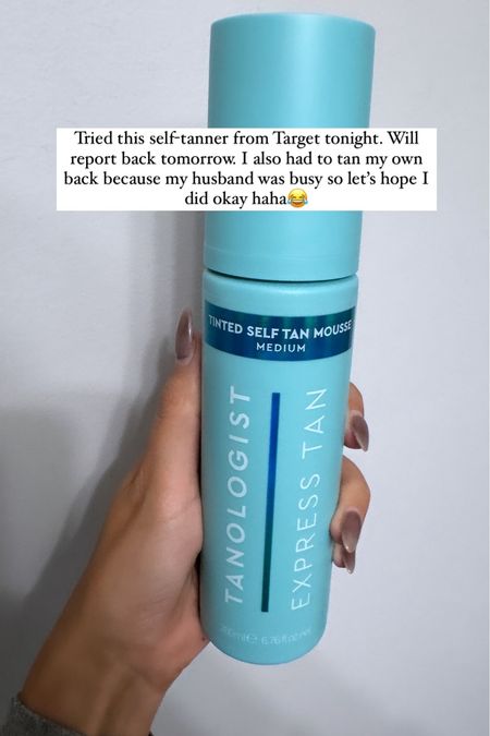 UPDATE: used this Tanologist and love it!

Tried this self-tanner from Target tonight. Will report back tomorrow. I also had to tan my own back because my husband was busy so let’s hope I did okay haha😂

#LTKFindsUnder50 #LTKBeauty #LTKStyleTip