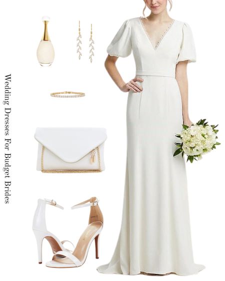 Budget friendly wedding day outfit for the bride. 

#simpleweddingdresses #weddingshoes #weddingearrings #weddingperfume #longwhitedress 

#LTKstyletip #LTKSeasonal #LTKwedding