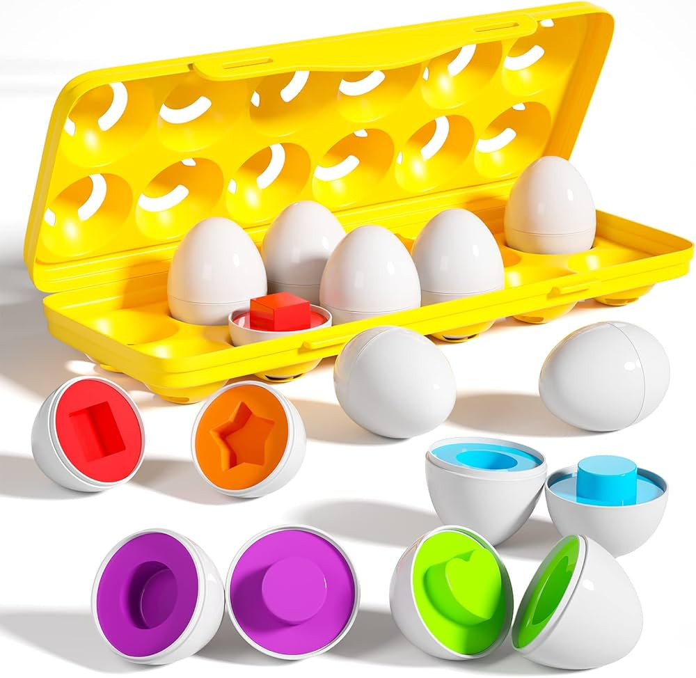 Toddler Toys, Easter Eggs Learning Toys for 1 2 3 Year Old Girls Boys, 18 Months Toys, Montessori... | Amazon (US)