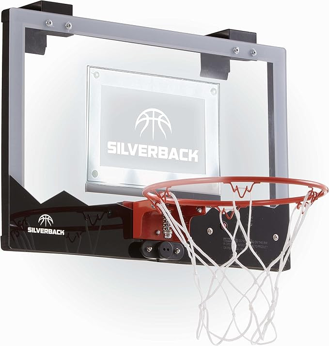 Silverback 23" LED Light-Up Over the Door Mini Basketball Hoop Includes Mini Basketball and Air P... | Amazon (US)