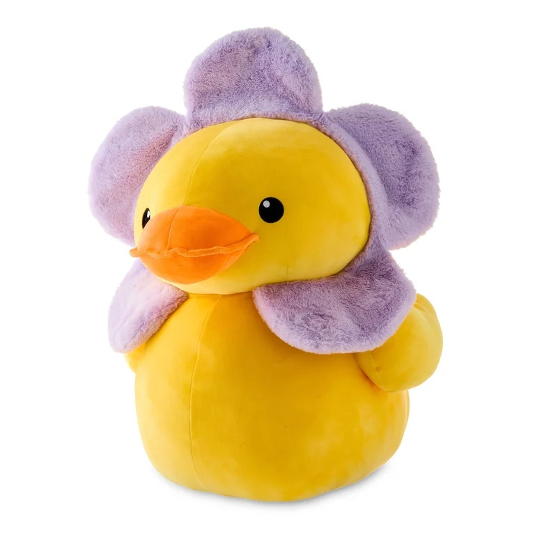 Large Flower Duck Plush, Purple and Yellow, 22", Easter by Way To Celebrate | Walmart (US)