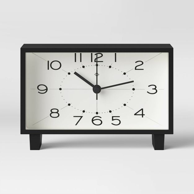 6" Rectangle Mantel Clock Black - Threshold™ | Target