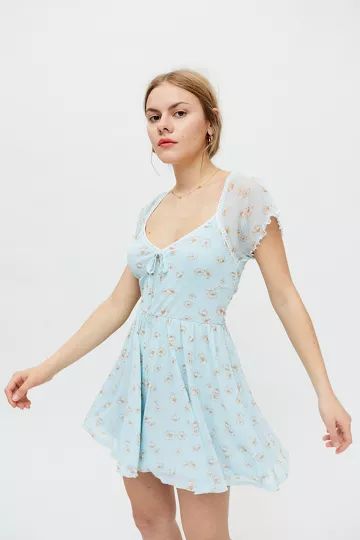 UO Alice Mesh Romper | Urban Outfitters (US and RoW)