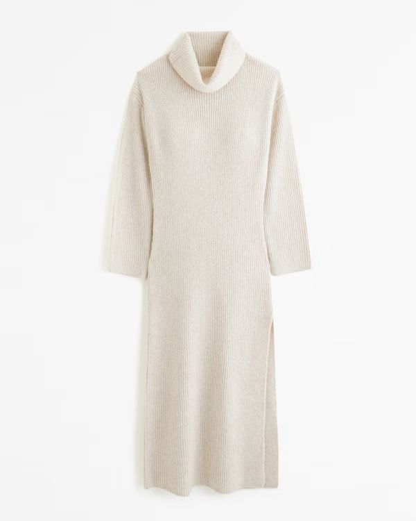 Long-Sleeve Turtleneck Midi Sweater Dress | Abercrombie & Fitch (US)