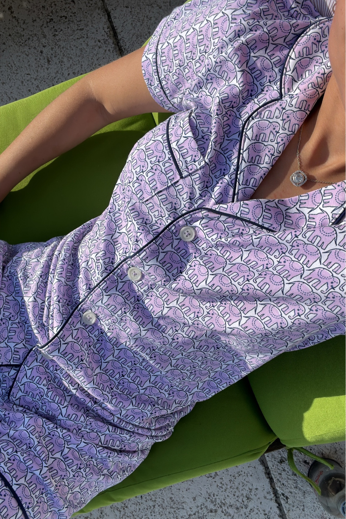 Wearing roller rabbits newest print : lilac hathi polo pajamas! Wearing size xxs! Runs true to size! SO SOFT 

#LTKhome #LTKU #LTKstyletip