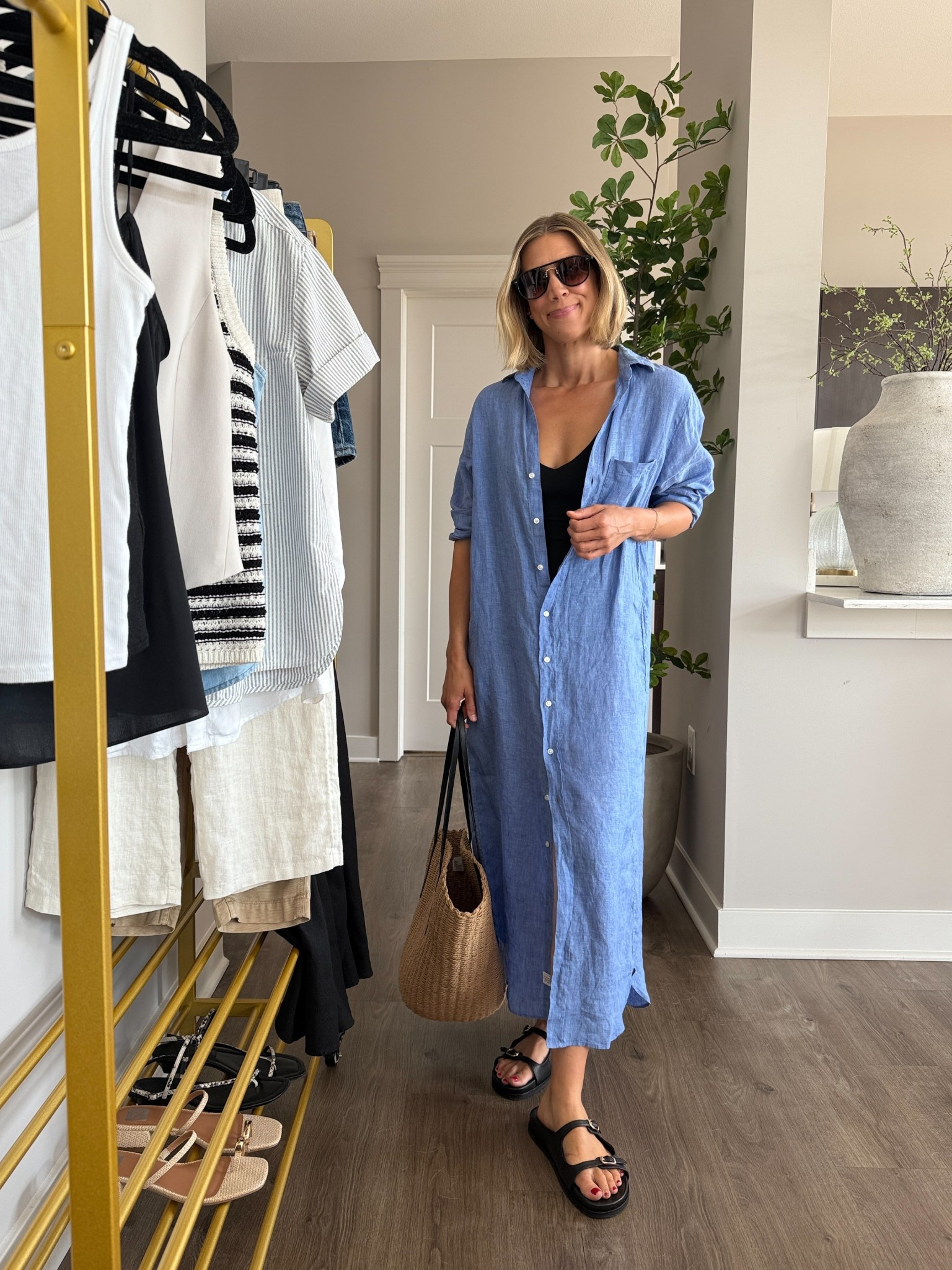 Wearing small dress, small/long swimsuit, sandals tts

#LTKOver40 #LTKSwim #LTKFindsUnder100