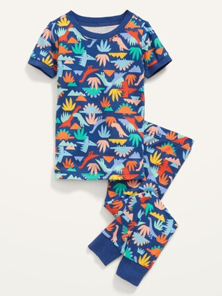 Unisex Short-Sleeve Printed Pajama Set for Toddler & Baby | Old Navy (US)