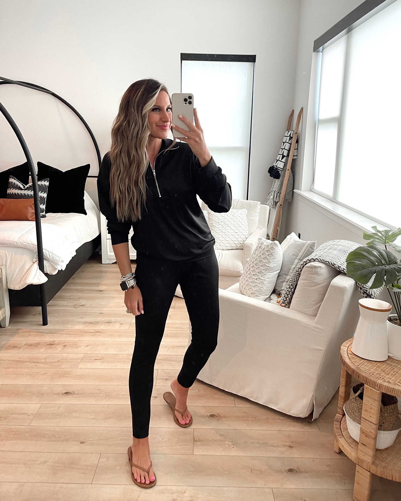 In a medium two piece lounge set from Amazon- fits TTS.

#LTKSeasonal #LTKstyletip #LTKunder50