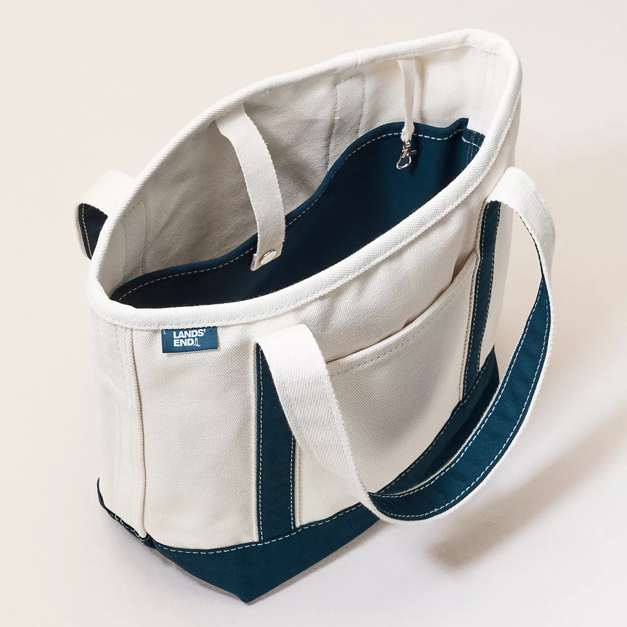 Medium 5 Pocket Open Top Canvas Tote Bag | Lands' End (US)