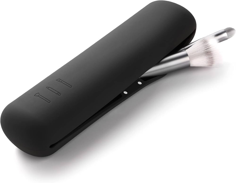 FERYES Large Travel Makeup Brush Holder, Magnetic Anti-fall Out Silicon Portable Cosmetic Face Br... | Amazon (US)