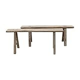 Lily’s Living Vintage Noodle, Weathered Natural Wood Finish (Size & Color Vary) Indoor Bench | Amazon (US)