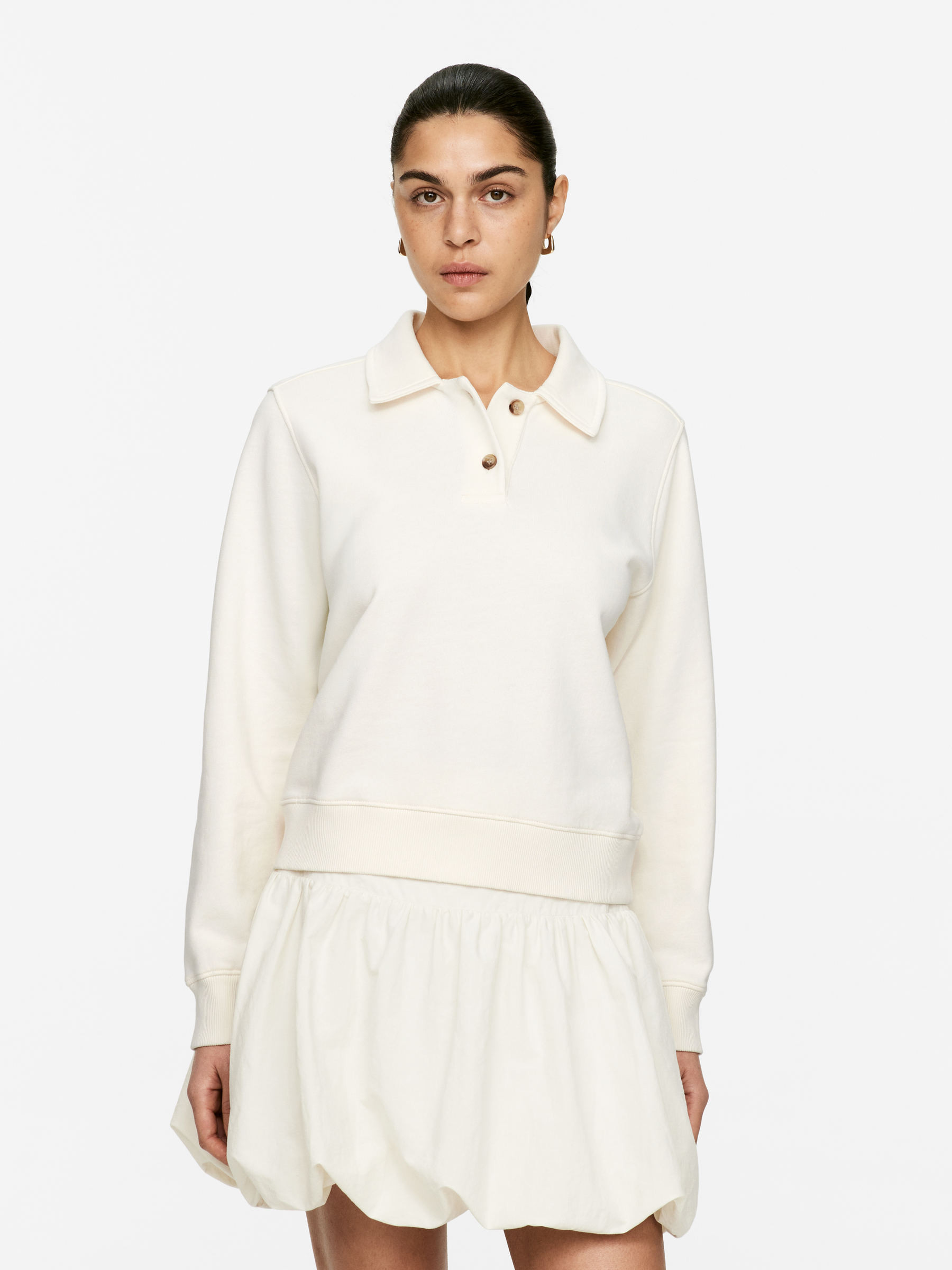 Terry Polo Shirt – Off White – Women – ARKET GB | Arket UK