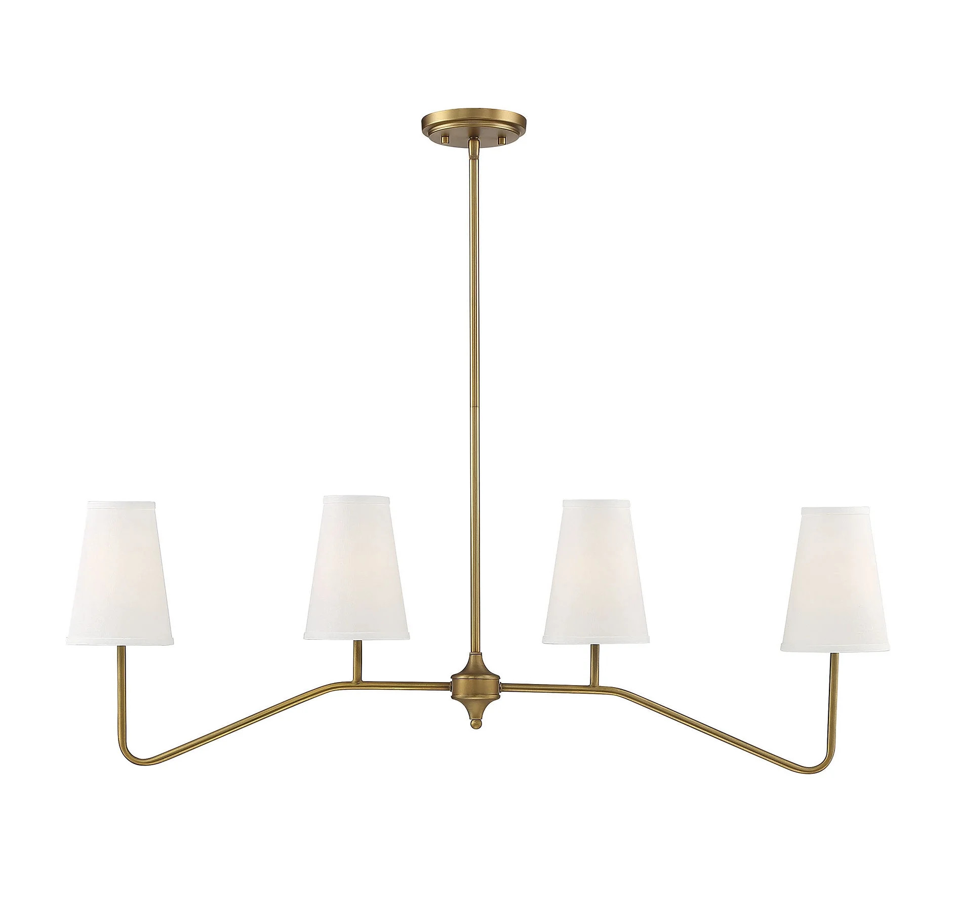 Trade Winds Madison Linear Chandelier in Natural Brass - Walmart.com | Walmart (US)