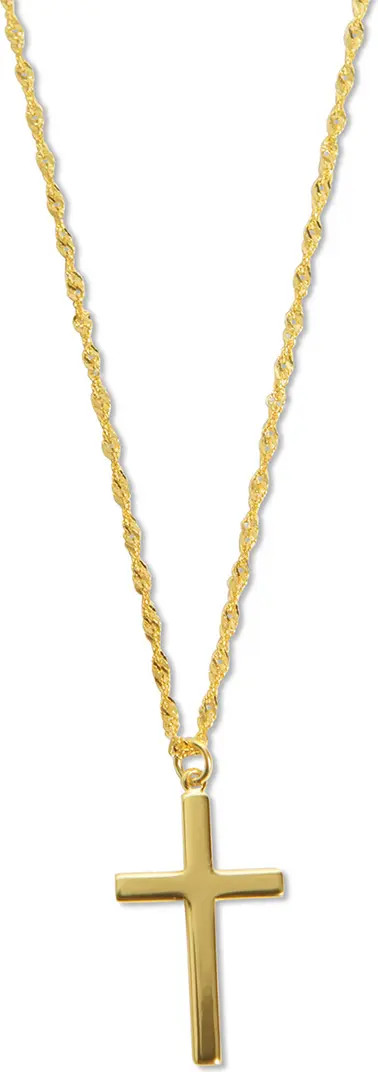 Cross Pendant Twist Chain Necklace | Nordstrom