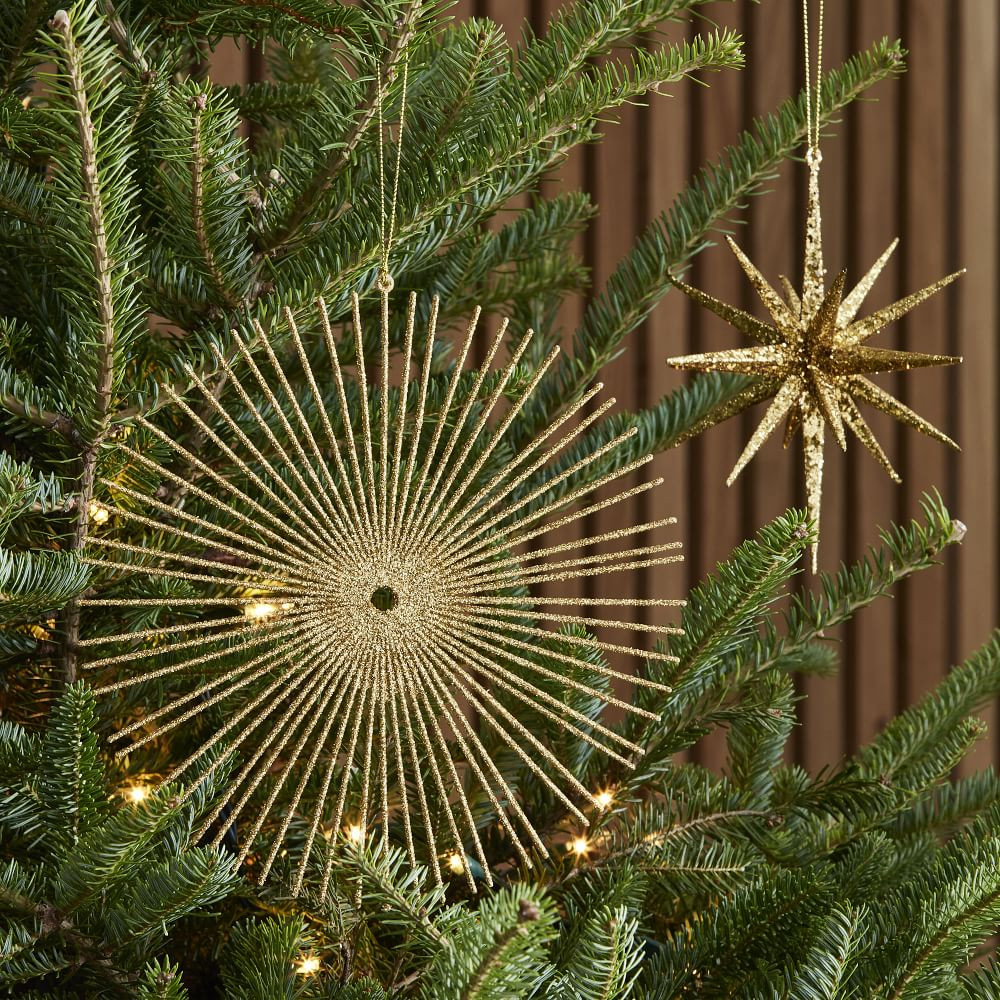 Glitter Sunburst Ornament - Gold | West Elm (US)