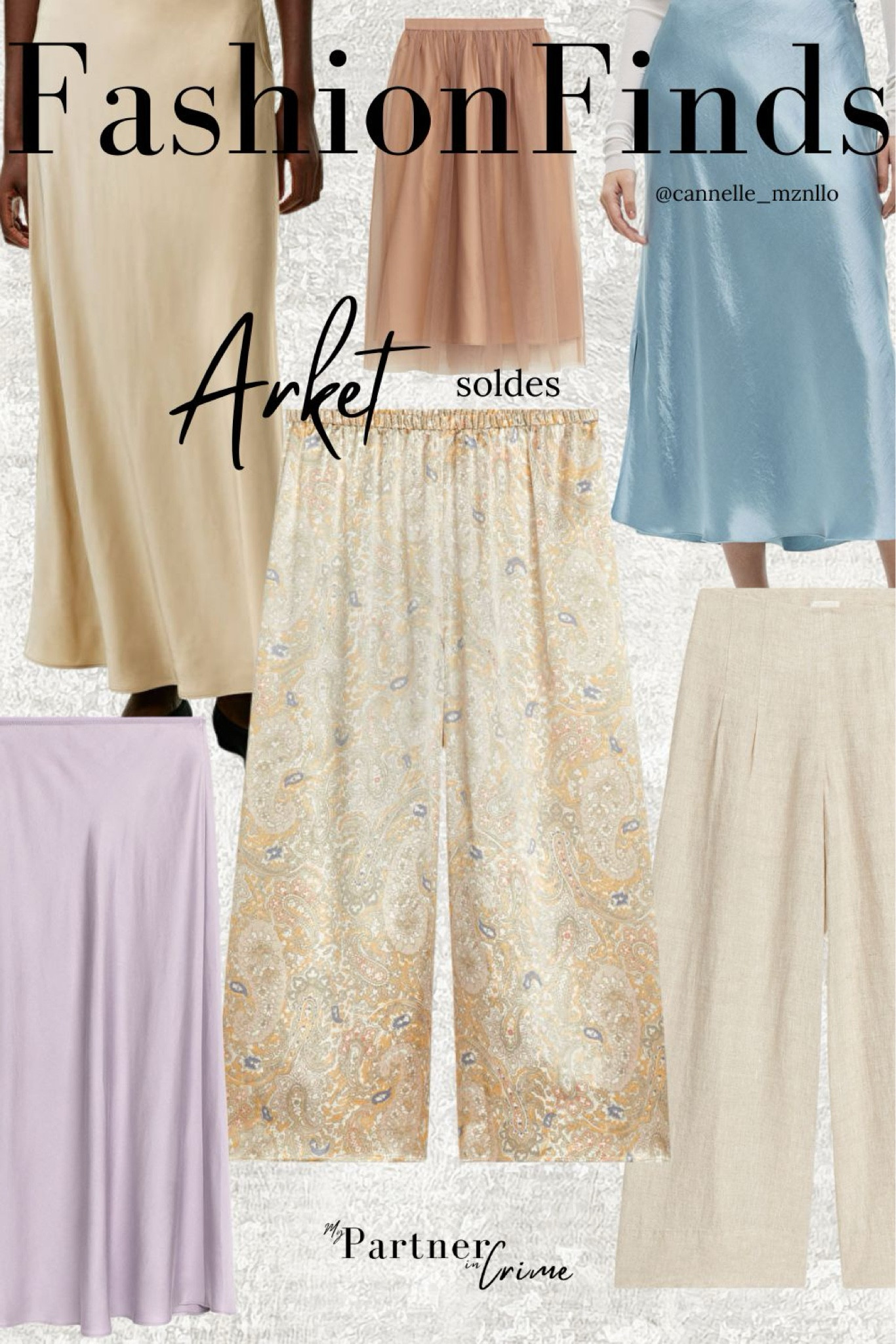 Pantalon en lin et jupe satinées chez Arket


#LTKSummerSale #LTKeurope #LTKsummer