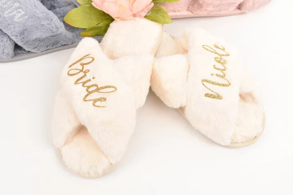 Personalized Bridal Slipper Bridesmaid Gifts Bridal Shower | Etsy | Etsy (US)