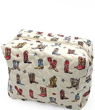 Ida Mae Home Thunderbirds Boots Quilted Large Makeup Bag | Dillard's
