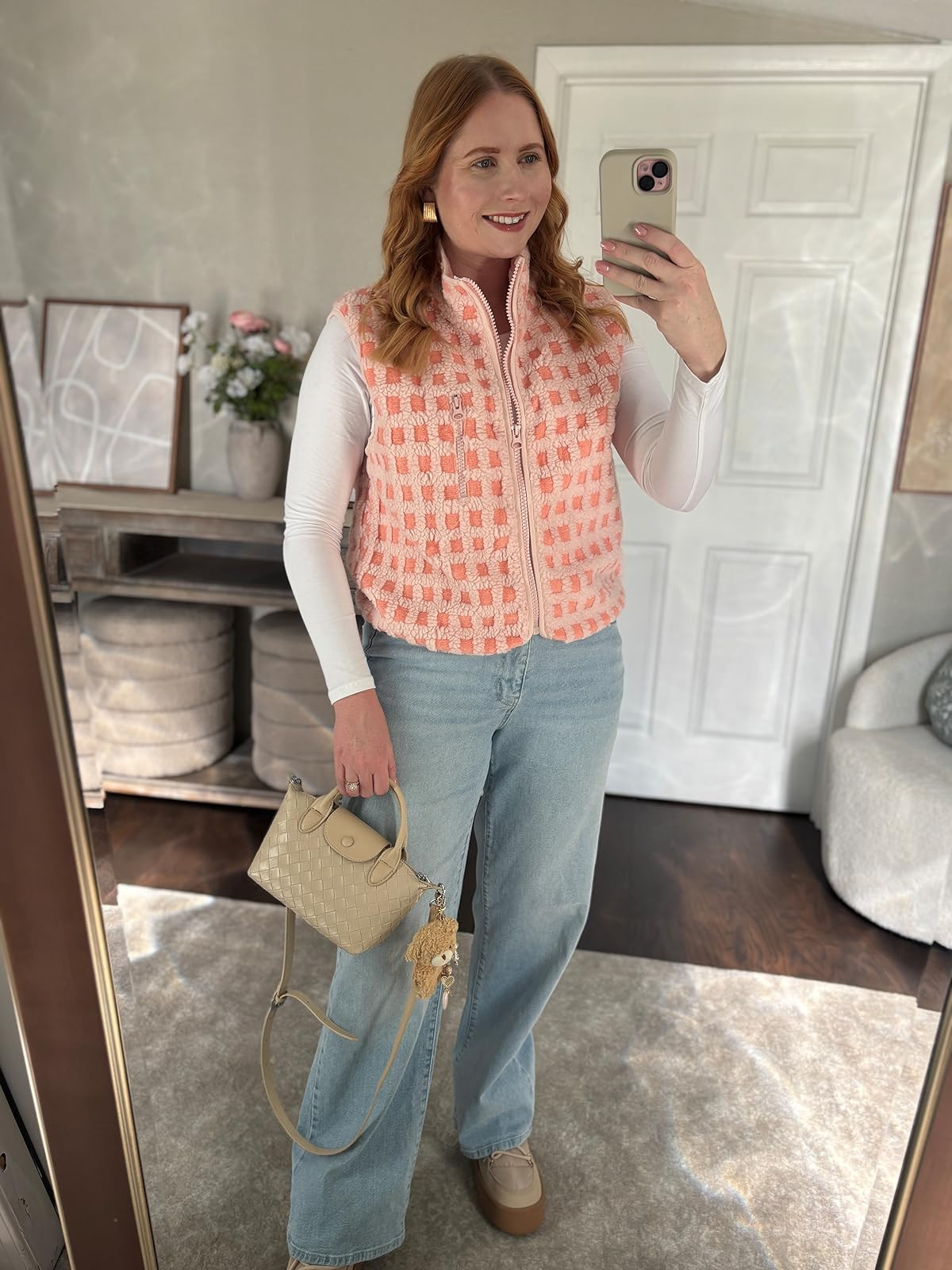 SeeLuNa Womens Checkered Sherpa Vest Sleeveless Winter Fleece Jacket High Neck Zip Up Plaid Gilet... | Amazon (US)