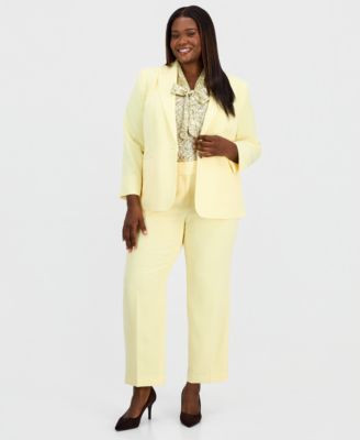 Kasper Single Button Blazer Slim Pants | Macy's
