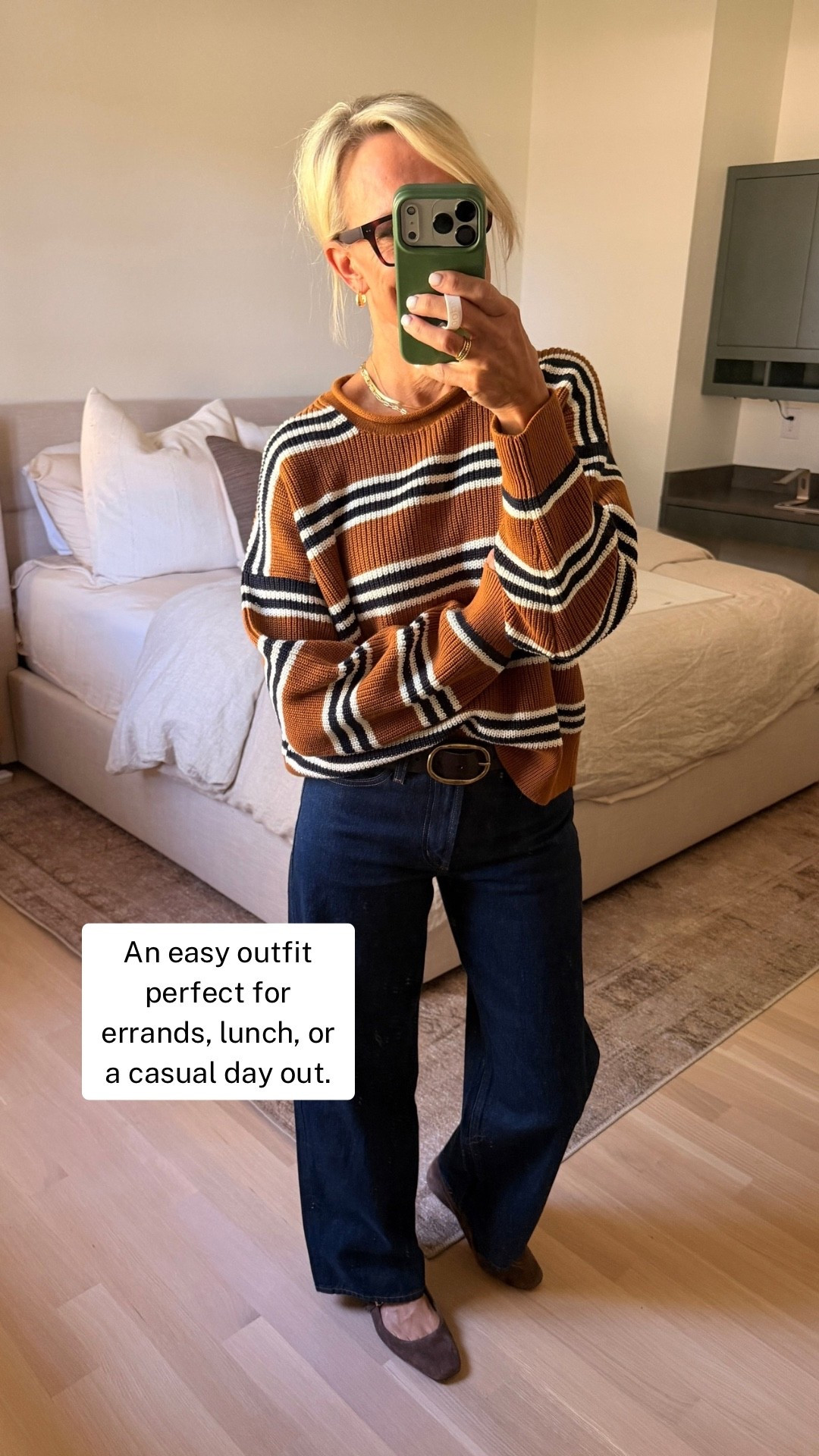 This is the kind of fall outfit I love—comfortable enough for errands and everyday plans, but still pulled together. A cozy striped sweater, dark wide-leg denim, and flats make such an easy combination. 🤎

This sweater is one of the Madewell finds I’m loving, and the Madewell Insiders event is happening now. I’ll be linking all of my Madewell finds right here on the post, so it’s a good time to take a look at your favorites!

#LTKootd #LTKgrwm #LTKSaleAlert