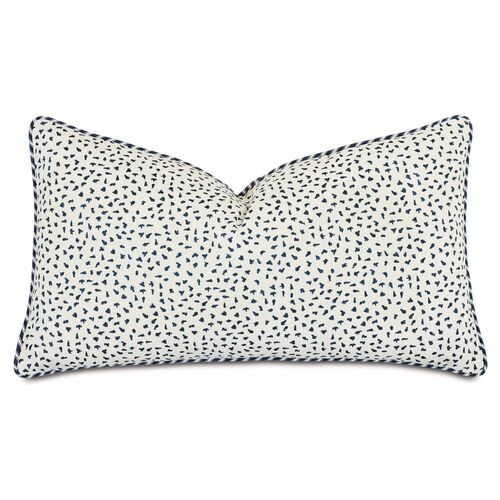 Claire Speckled 15x26 Lumbar Pillow, Blue/White | One Kings Lane