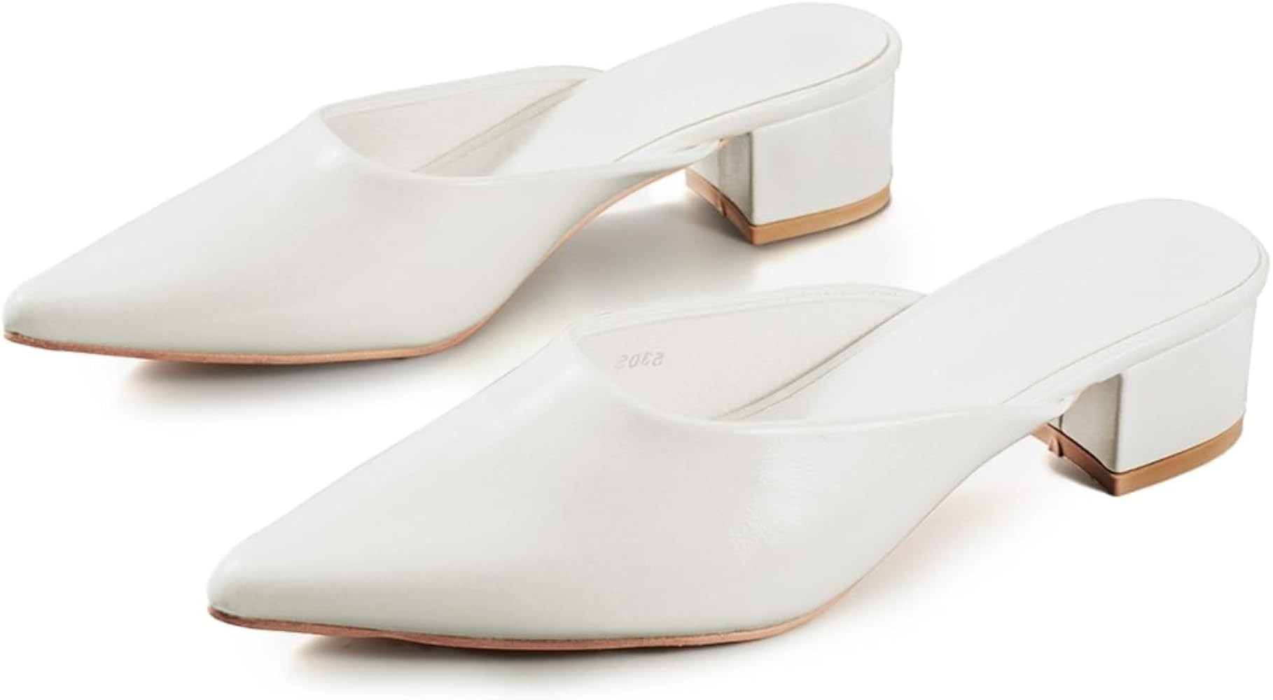 TIJN Pointed Toe Mules for Women Chunky Sandals Low Heeled Sandals Breathable Mesh Knit Slip on F... | Amazon (US)