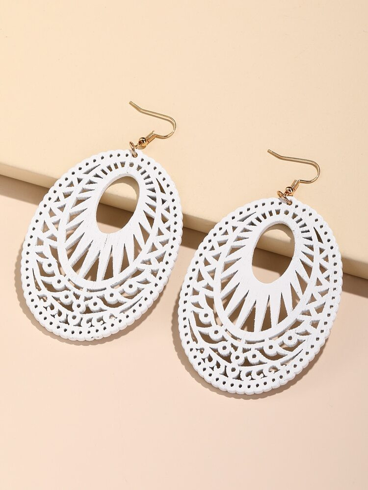 Hollow Out Oval Drop Earrings
       
              
              $1.30        
    $1.24
     
... | SHEIN