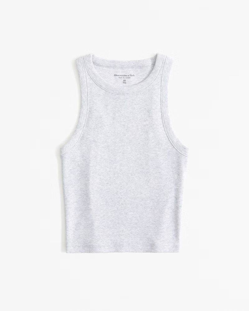 Women's Essential High-Neck Rib Tank | Women's Tops | Abercrombie.com | Abercrombie & Fitch (US)