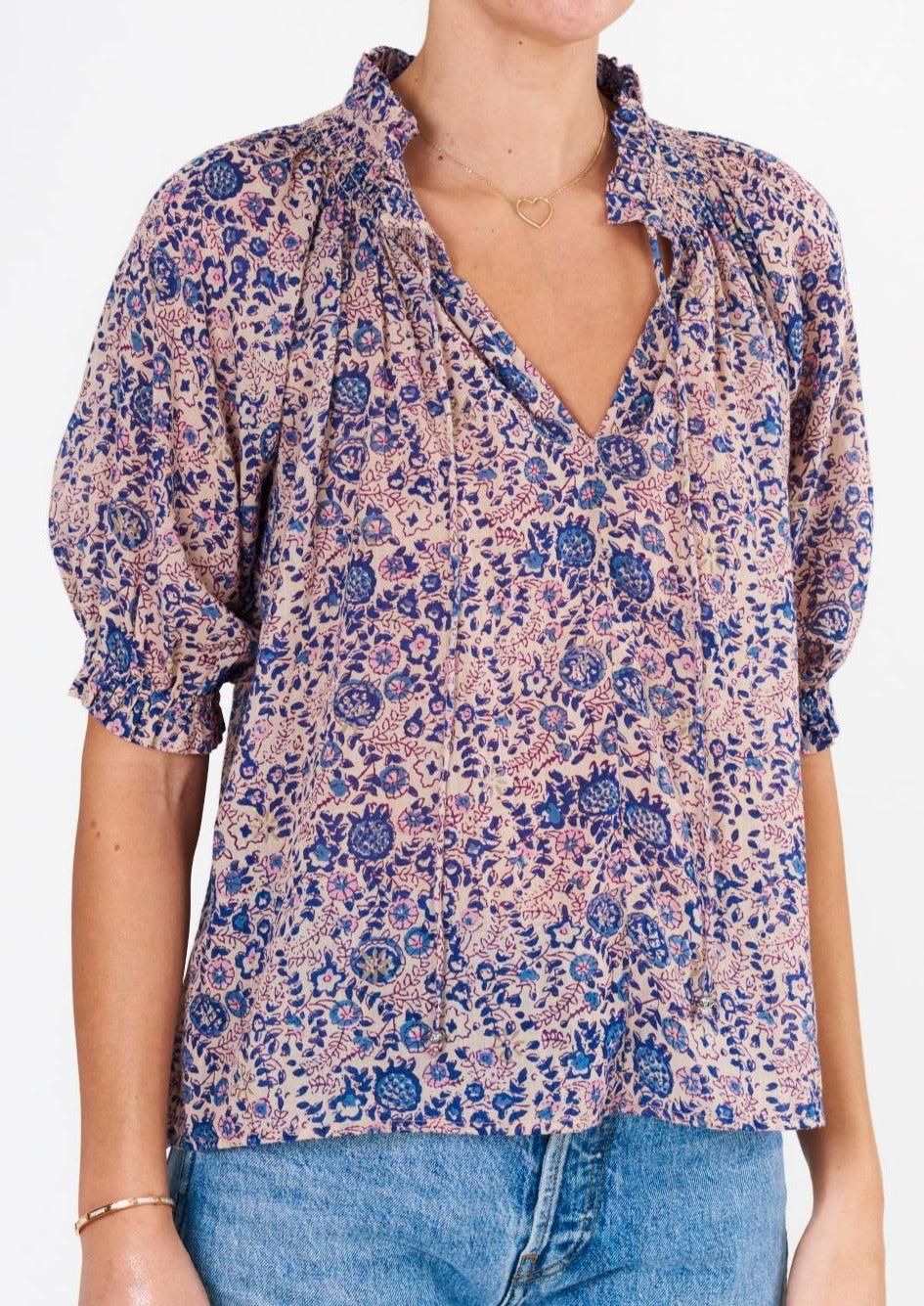 Mabe Cass Print Top | outdazl