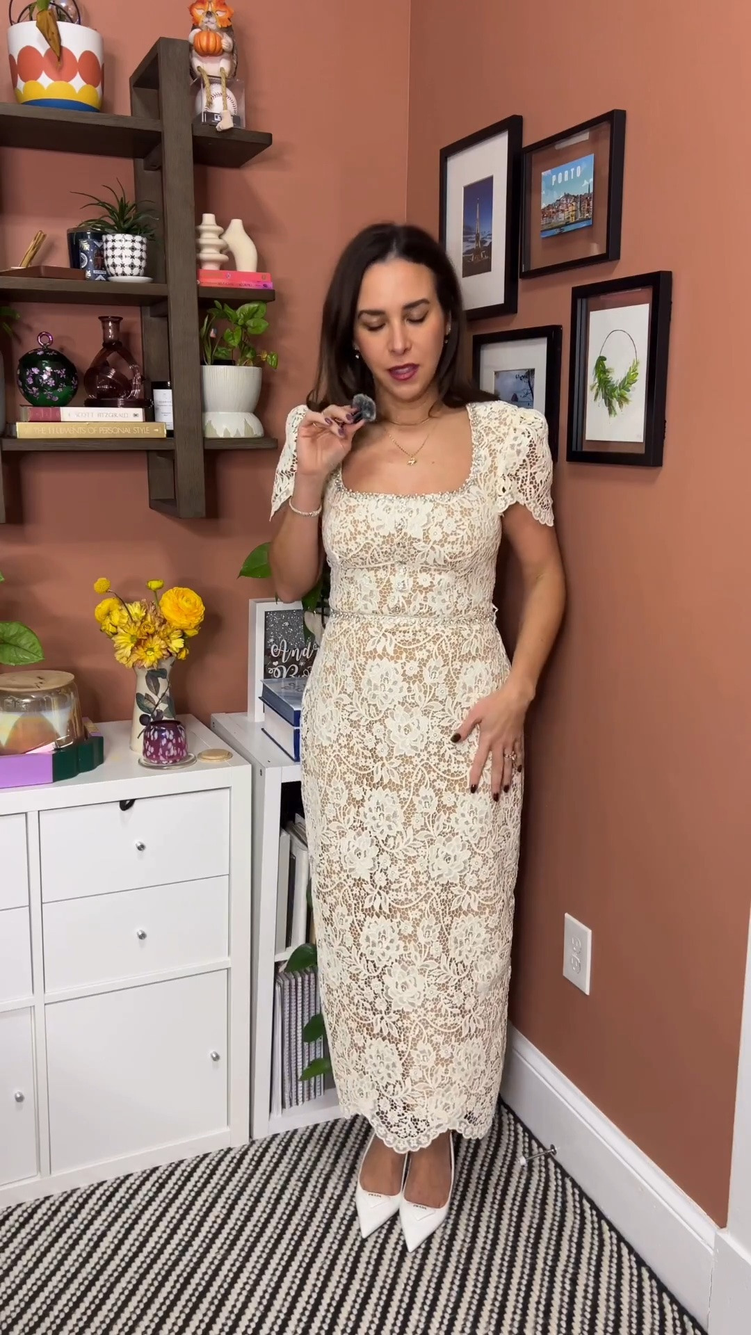 What I wore to elope. Self-portrait. white lace. white midi dress. white dress. white heels. Prada heels. Prada slingback. slingback. designer heels. lace dress. Courthouse wedding. cap sleeves. White lace sleeve dress.

#LTKdayinmylife #LTKootd #LTKWedding