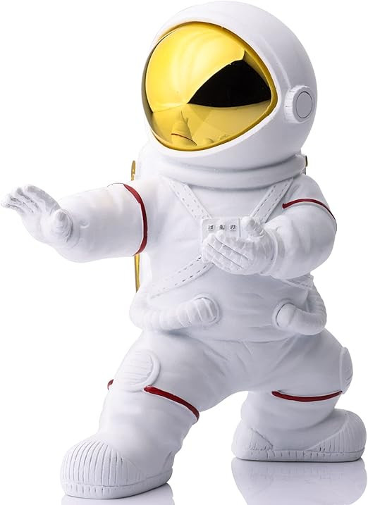 XMGZQ Astronaut Figurine,Astronaut Decor Room Decor for Men,White and Gold Kung Fu Astronaut Stat... | Amazon (US)
