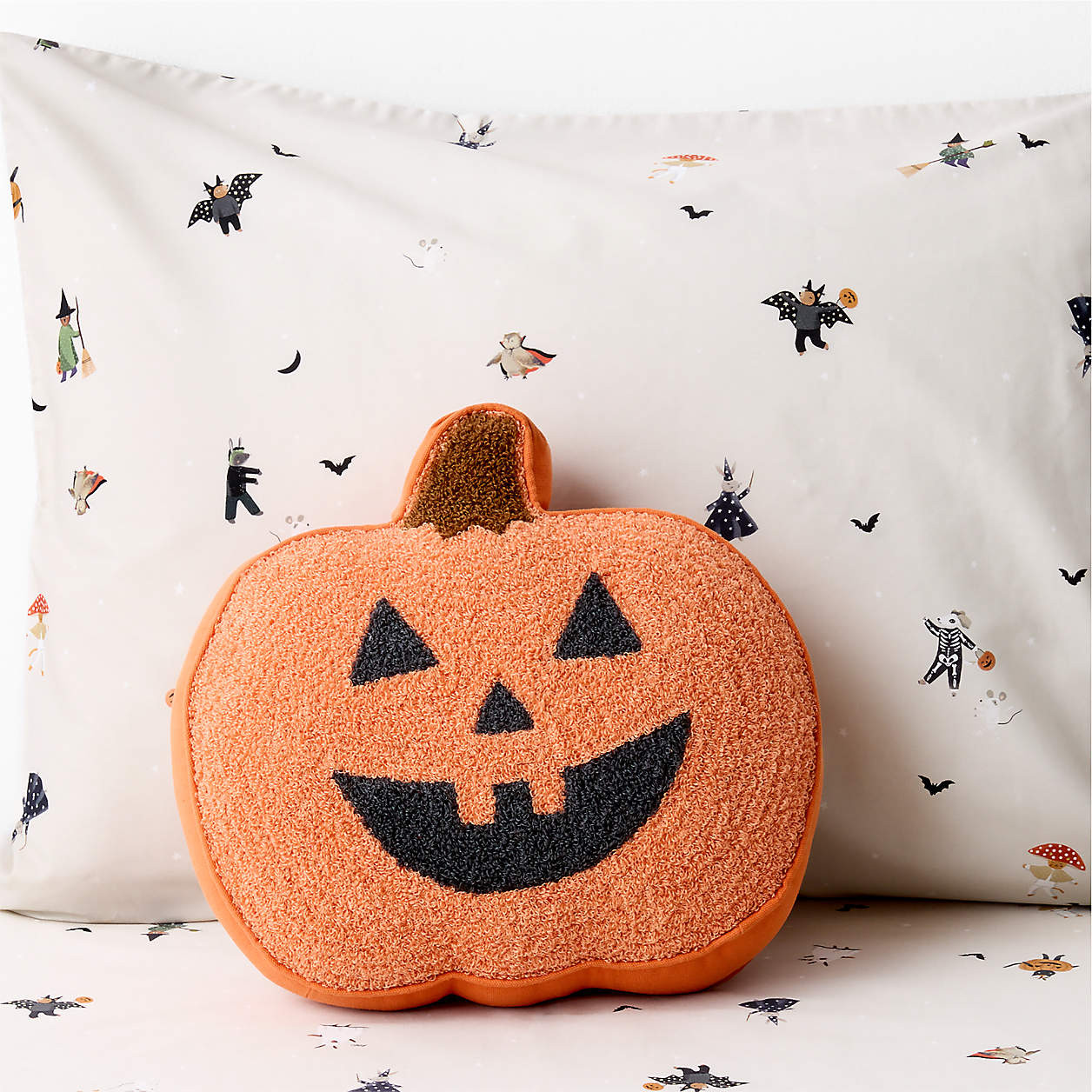 Halloween Pumpkin Kids Throw Pillow by Joan Anderson + Reviews | Crate & Kids | Crate & Barrel