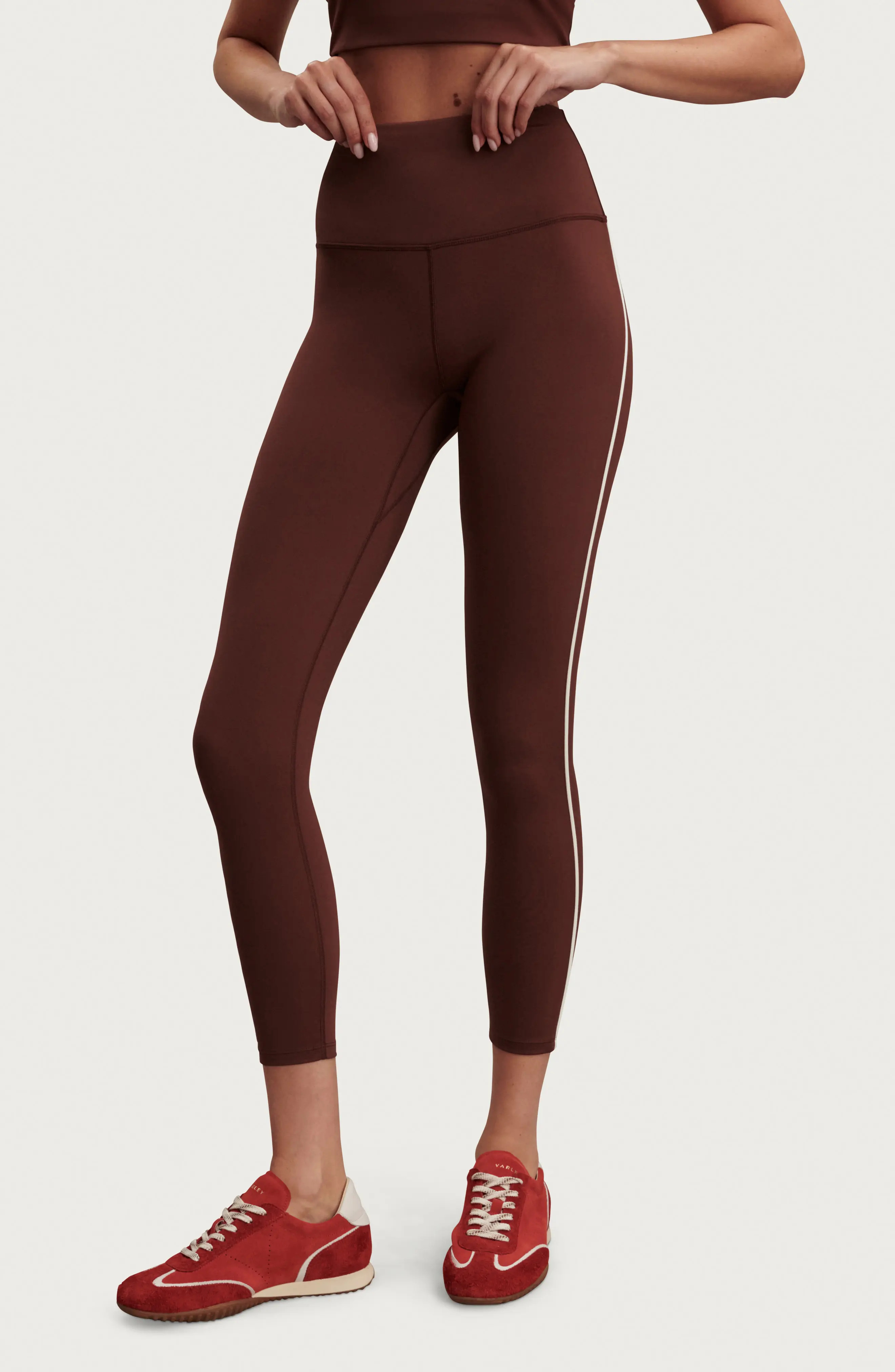 Varley FreeSoft Piped High Waist 7/8 Leggings (Women) | Nordstrom | Nordstrom